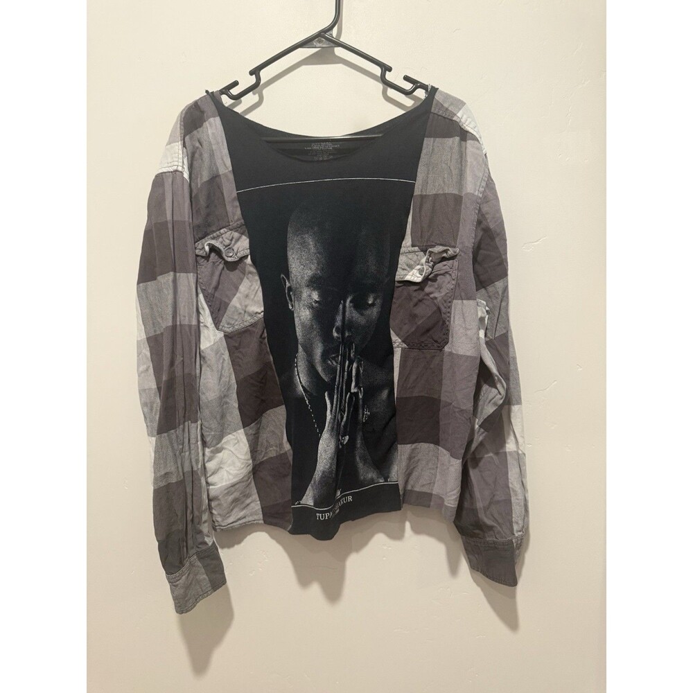 Reworked Upcycle Grunge Oversize Tupac Top S/M